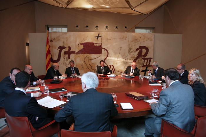 Fotografia de la reunió del Govern (Rubén Moreno)