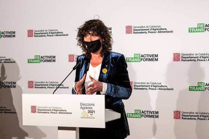 Teresa Jordà presentant l'operatiu de les eleccins agràries 2021, les primeres que es fan amb votació electrònica
