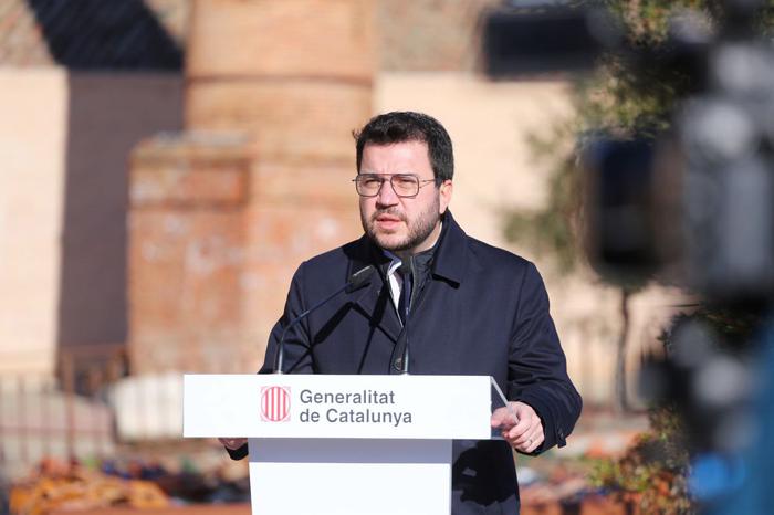 El president Aragonès ha visitat aquest matí la Bisbal d'Empordà