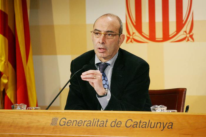Fotografia: el conseller Baltasar durant la roda de premsa. Autor: Jordi Bedmar