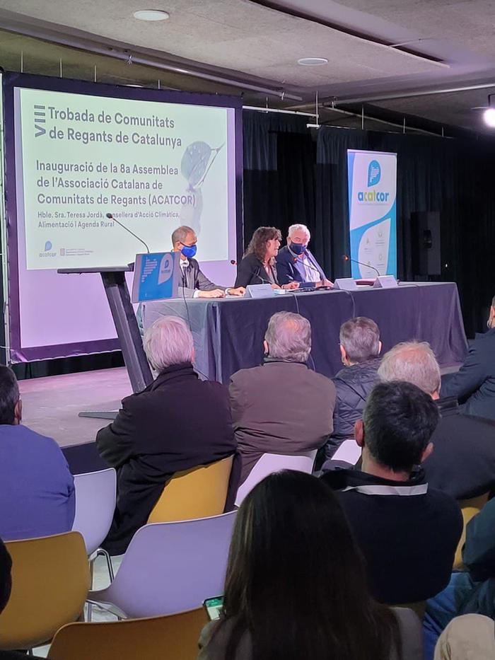 Teresa Jordà ha participat a l'Assemblea anual de l'Associació Catalana de Comunitats de Regants celebrada a Deltebre