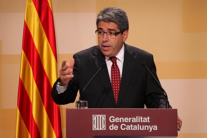 Fotografia de la roda de premsa del Govern. Autor: Jordi Bedmar
