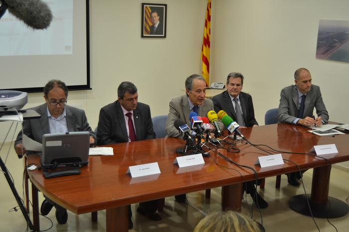 Sala, Vidal, Esorihuela, Godia i Rodríguez durant la roda de premsa