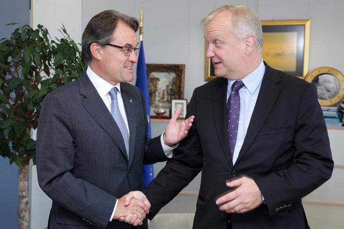 President Artur Mas with Vice President Olli Rehn