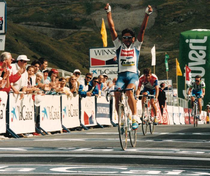 Claudio Chiapucci guanya a Boí Taüll l'any 1994 (Arxiu Volta)