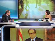 Quim Torra and Lídia Heredia during the interview