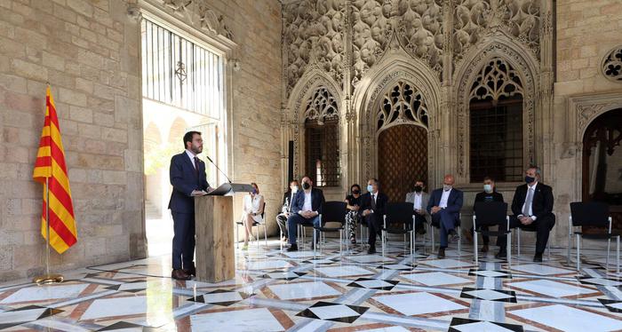 President Aragonès urges to "persevere until the repression ceases completely and the popular will of the citizens of Catalonia is respected"