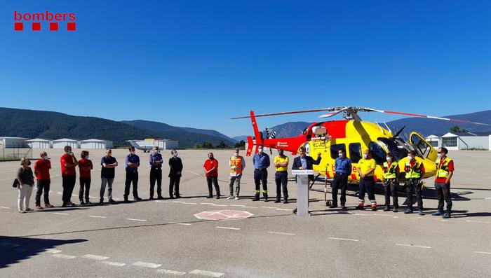Presentació del nou helicòpter de rescat a La Seu d'Urgell