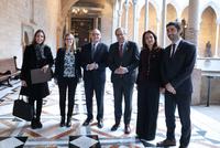 President Torra and ministers Artadi, Chacón and Puigneró with GSMA's top managers