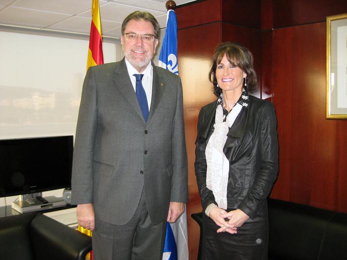 El conseller Cleries amb la ministra d'Immigració i Comunitats Culturals del Quebec