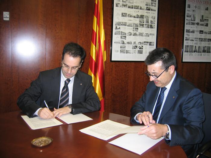 Imatge de la signatura del conveni