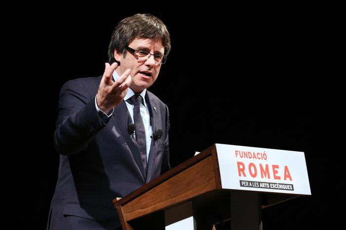 President Puigdemont during the conference