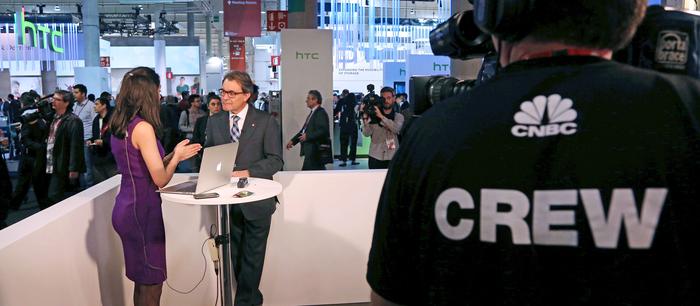 President Mas on the CNBC on the sidelines of the Mobile World Congress
