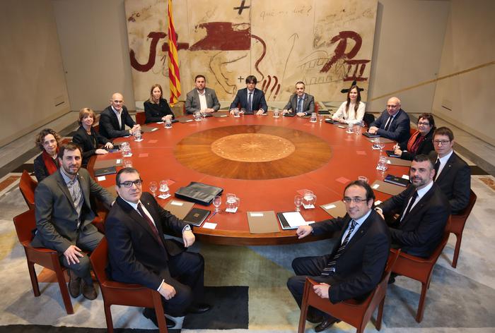 Foto de la primera reunió del Consell Executiu