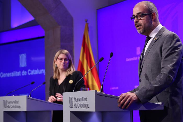 Foto de la roda de premsa del Govern (Jordi Bedmar)