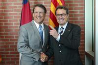 President Mas with Governor Pat McCrory at the Grifols opening.