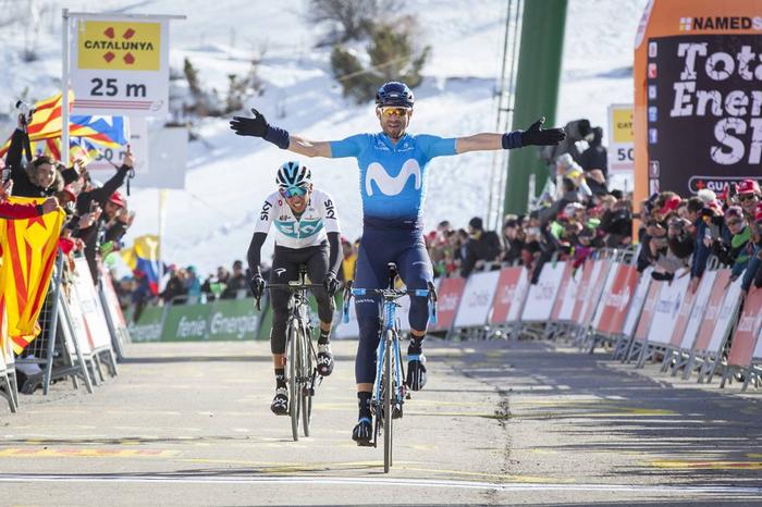 Alejandro Valverde triomfa a La Molina l'any 2018 (Arxiu Volta)
