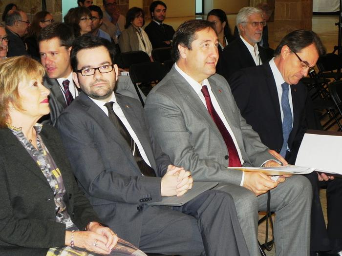 El president de la Generalitat, Artur Mas i el conseller Pelegrí moments abans de la inauguracio