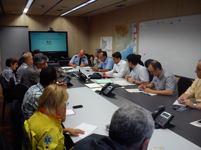 Comitè tècnic del pla Inuncat reunit aquest matí al CECAT de Barcelona