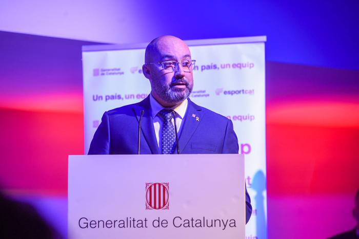 El delegat del Govern a les Terres de l'Ebre, Albert Salvadó Fernandez, a la Gala de l'Esport de les Terres de l'Ebre 2022. 