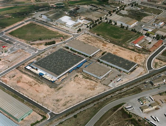 Imatge aèria del sector industrial Avinguda de les Garrigues.