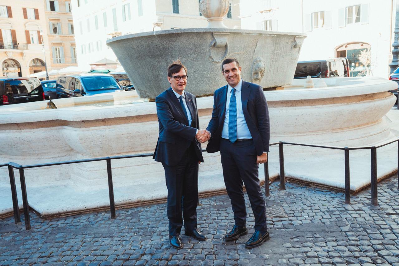 Reunió amb el president de la regió d'Emília Romanya, Michele de Pascale