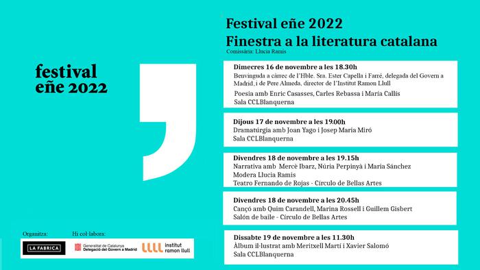 Programa Festival EÑE Literatura Catalana