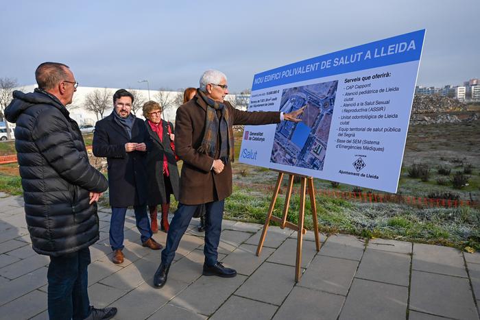 Fotografia del conseller de Salut a Lleida, on ha anunciat la construcció del nou edifici polivalent de salut a la ciutat.