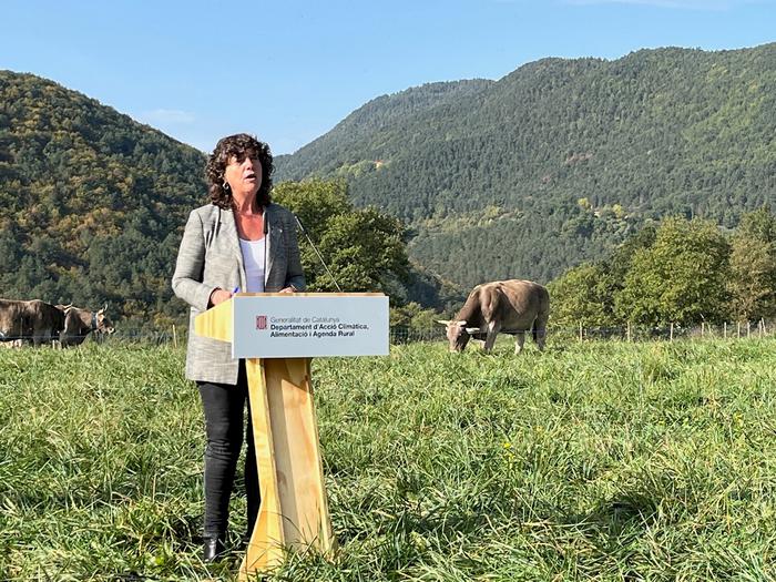 La consellera Teresa Jordà en un moment de la presentació del Pla de ramaderia extensiva de Catalunya