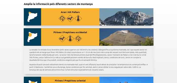 Predicció zones del Pirineu