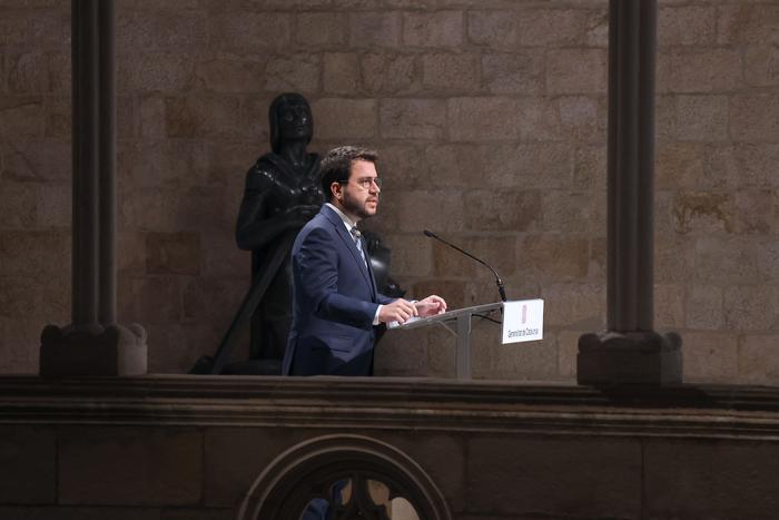 El cap de l'Executiu ha comparegut aquest vespre des del Palau de la Generalitat.