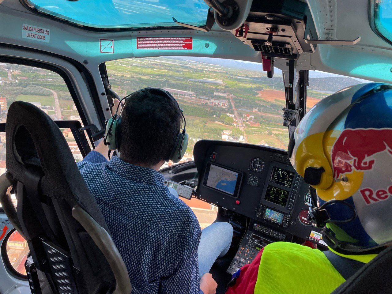 El president ha sobrevolat amb l'helicòpter dels bombers la zona afectada pels aiguats al Montsià i Baix Ebre