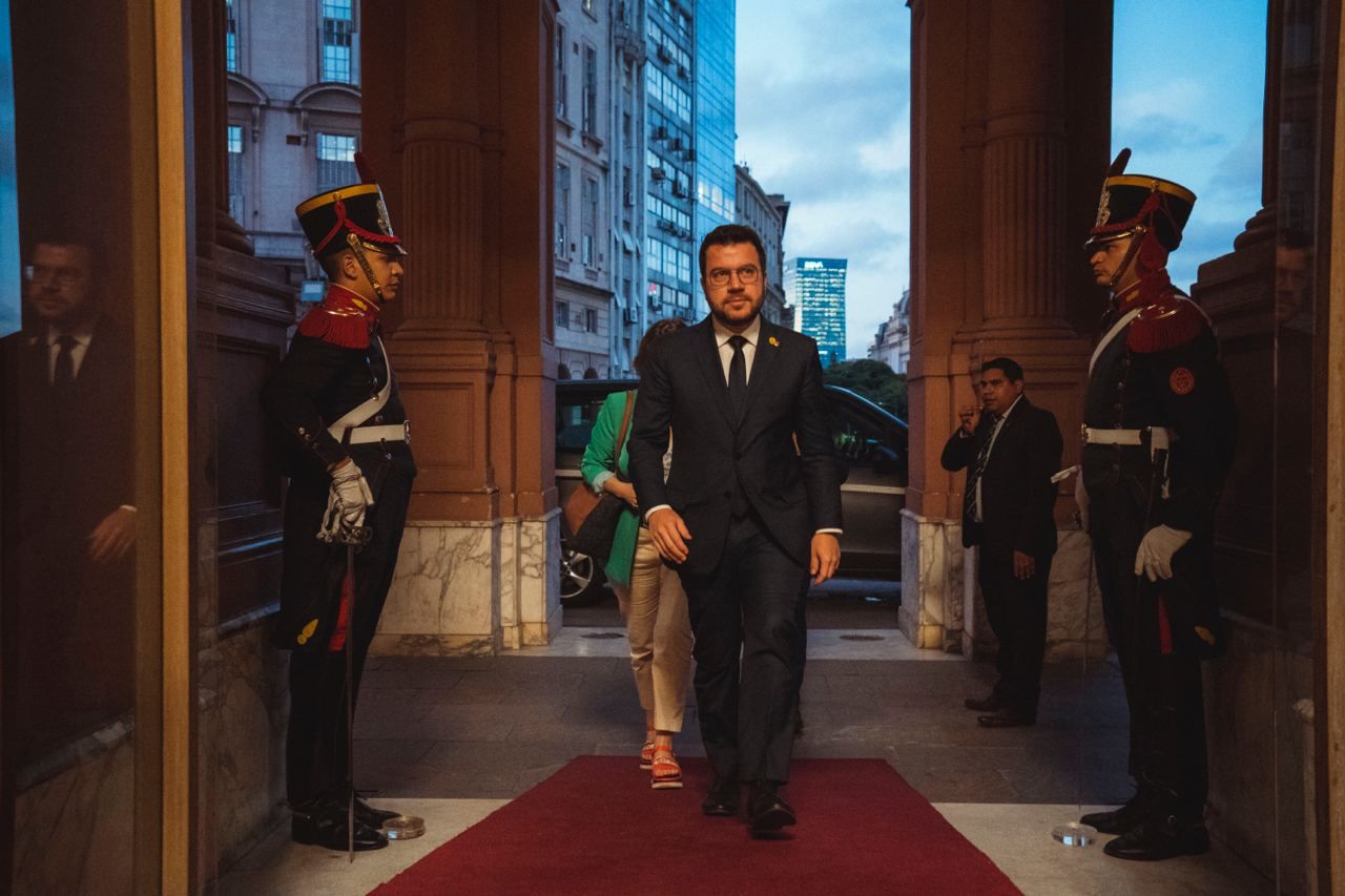 Arribada del president a la Casa Rosada, seu de la presidència argentina