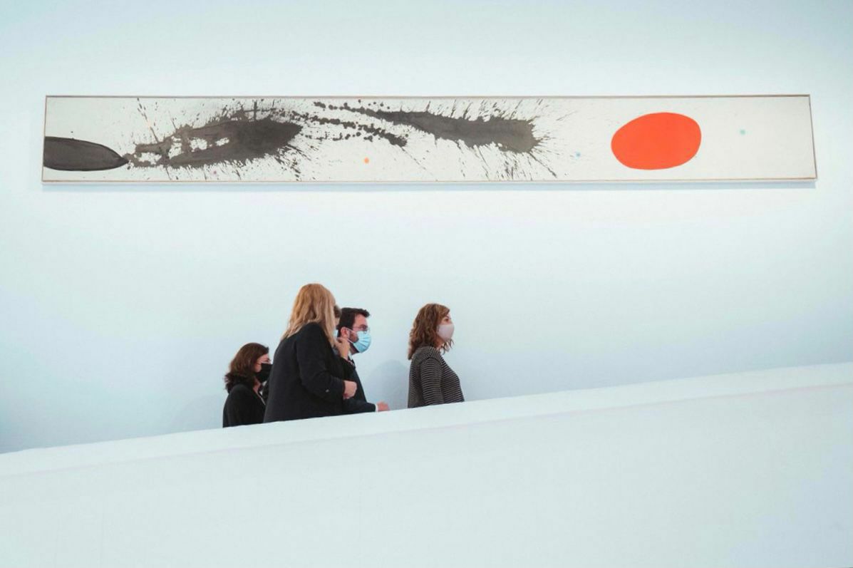 Visita a la Fundació Miró, acompanyats de la consellera Garriga i de la presidenta de la fundació, Sara Puig