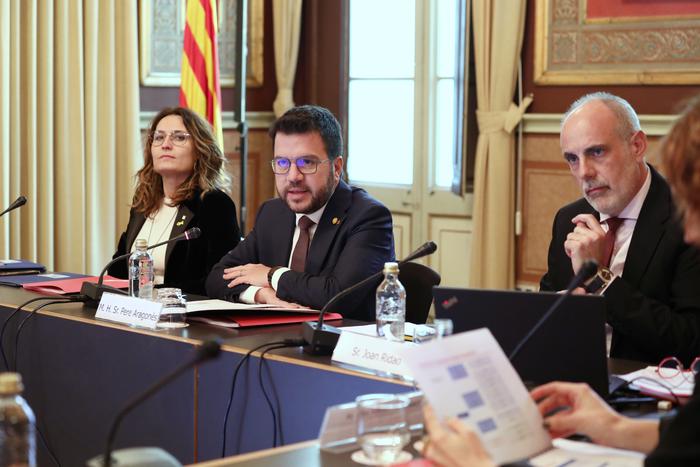 El president Aragonès ha encapçalat la reunió del Consell Rector.