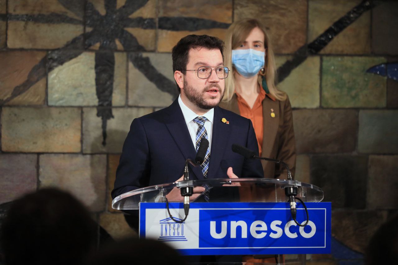 Declaracions del president des de la seu de la UNESCO