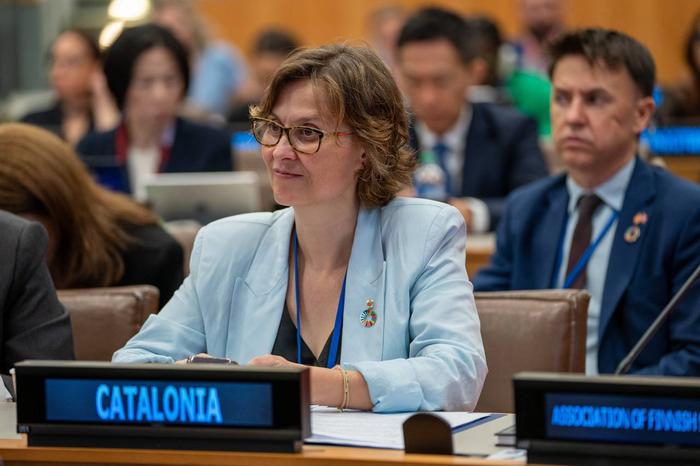 La consellera Serret, participant en nom del Govern de Catalunya en un acte a la seu de les Nacions Unides.