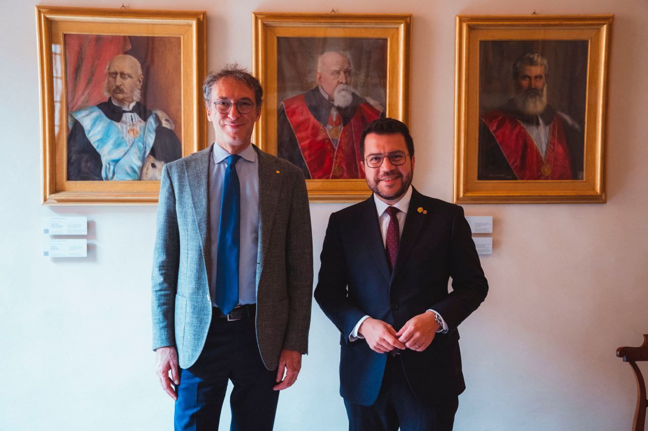 Trobada amb el rector de la Universitat de Bolonya