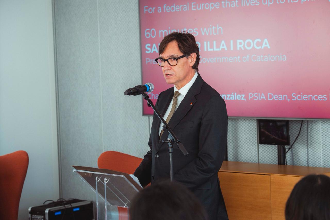 El president ha pronunciat la conferència 'For a federal Europe that lives up to its principles. Catalonia's vision in the face of the new world order' a la universitat Sciences Po de París.